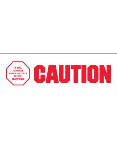 2" x 110 yds. - " Caution -  If  Seal  Is  Broke" (18  Pack) Pre- Printed  Carton  Sealing  Tape