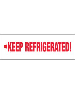 2" x 110 yds. - " Keep  Refrigerated" (18  Pack) Pre- Printed  Carton  Sealing  Tape