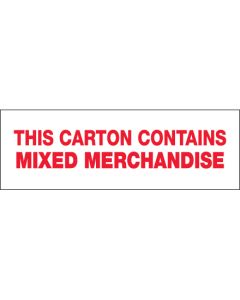 2" x 55 yds. - " Mixed  Merchandise" Tape  Logic®  Pre- Printed  Carton  Sealing  Tape
