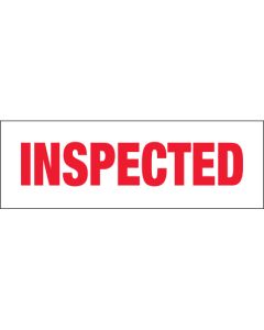 2" x 110 yds. - " Inspected" (18  Pack) Pre- Printed  Carton  Sealing  Tape