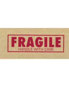 3" x 450' - " Fragile" Central™ 260  Pre- Printed  Reinforced  Tape