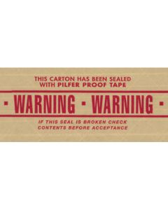 3" x 450' - " Warning" Central™ 240  Pre- Printed  Reinforced  Tape