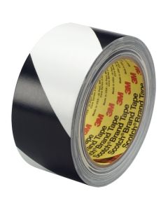 2" x 36 yds. (2  Pack)  Black/ White3M 5700  Striped  Vinyl  Tape