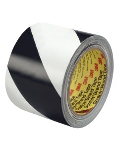 3" x 36 yds.  Black/ White3M 5700  Striped  Vinyl  Tape