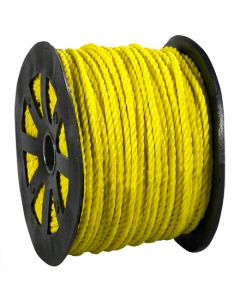 3/16", 650 lb,  Yellow Twisted  Polypropylene  Rope
