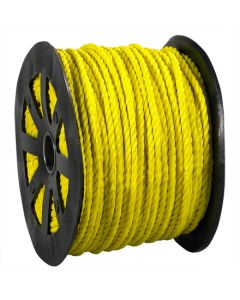 1/4", 1,150 lb,  Yellow Twisted  Polypropylene  Rope