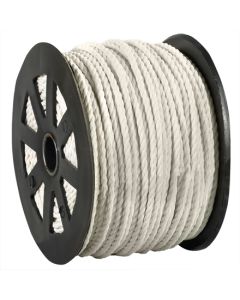 1/4", 1,150 lb,  White Twisted  Polypropylene  Rope