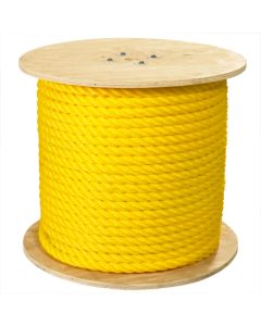 1", 12,800 lb,  Yellow Twisted  Polypropylene  Rope