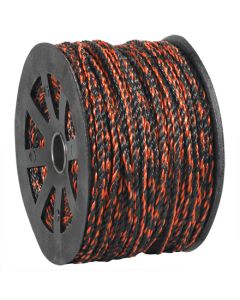 3/8", 2,450 lb,  Blk/ Or Twisted  Polypropylene  Rope