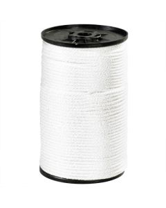 1/8", 320 lb,  White Solid  Braided  Nylon  Rope
