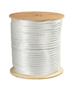 1/2", 3,900 lb,  White Solid  Braided  Nylon  Rope