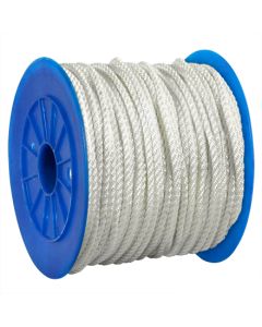 1/4", 1,480 lb.  White Twisted  Nylon  Rope