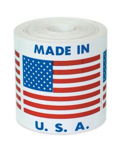 2" x 2" - " Made in U.S.A."  Labels