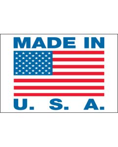 2" x 3" - " Made in U.S.A."  Labels