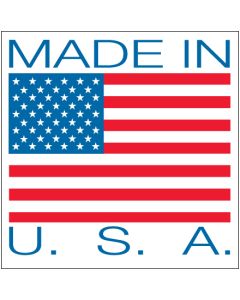 4" x 4" - " Made in U.S.A."  Labels
