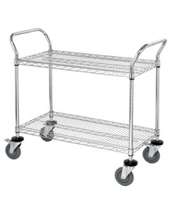 36" x 18" x 38" - 2  Shelf Heavy- Duty  Wire  Cart