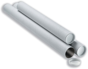 White Mailing Tubes 